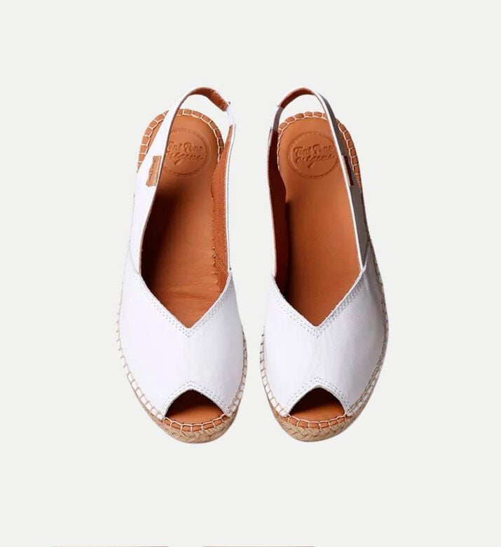 Bernia Metallic Leather Mid-wedge Peep-toe Espadrille