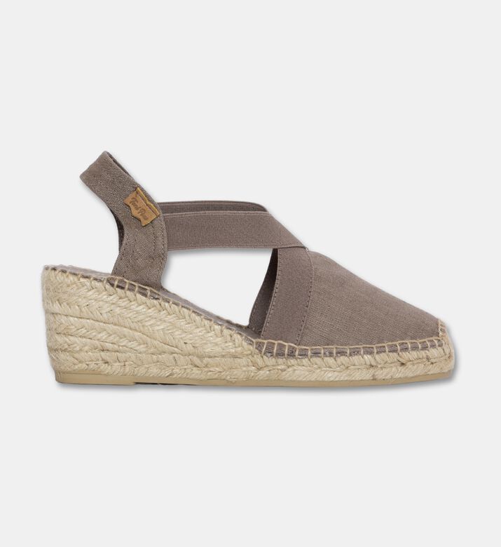 Toni Pons Ter Linen Mid-wedge Espadrille, Taupe, Eu-35, Packshot View