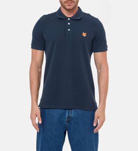 Maison Kitsune Classic Fox-embroidery Polo Shirt, Navy, Xl, Model View