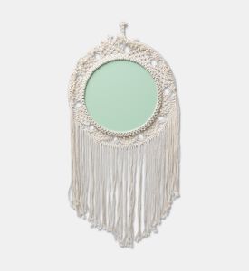 Home Deco and More Mira Natural Cotton Frame Mirror, Packshot View