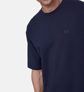 تيشيرت قطن فضفاض بلون بنفسجي