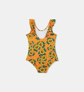 بدلة سباحة قطعة واحدة بطبعة أزهار
