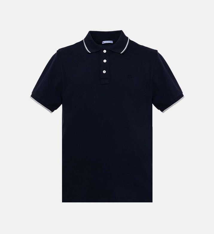 Cotton Contrast Trims Polo Shirt