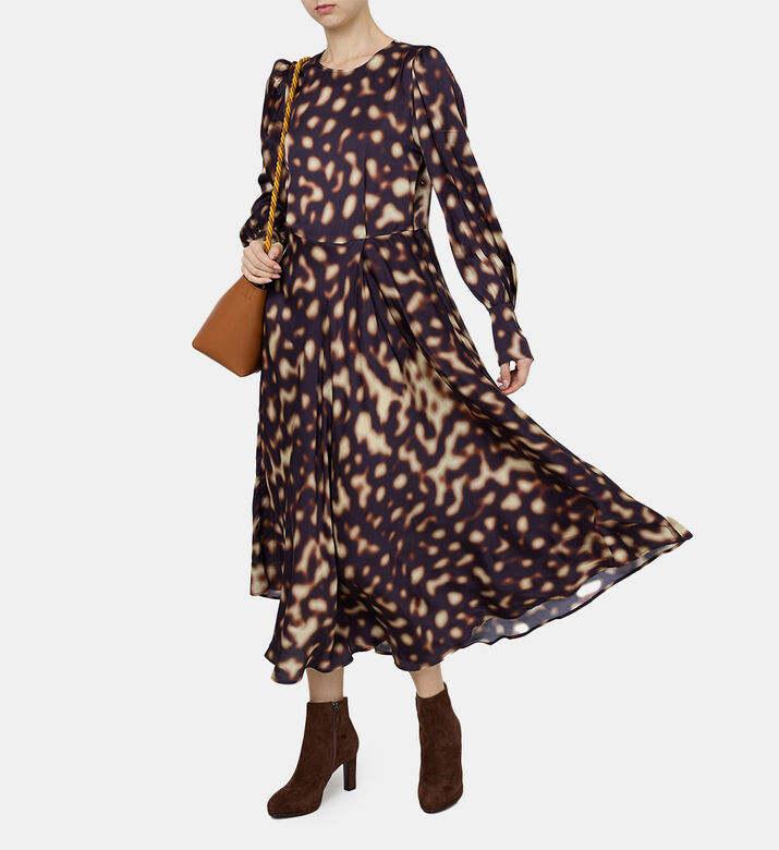 Elsa Bow Waist Flared Midi Dress