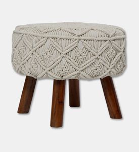 Home Deco and More Locha Hand-knotted Stool, Packshot View