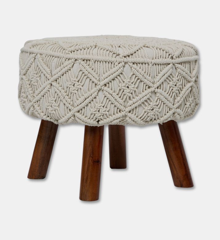 Home Deco and More Locha Hand-knotted Stool, Packshot View