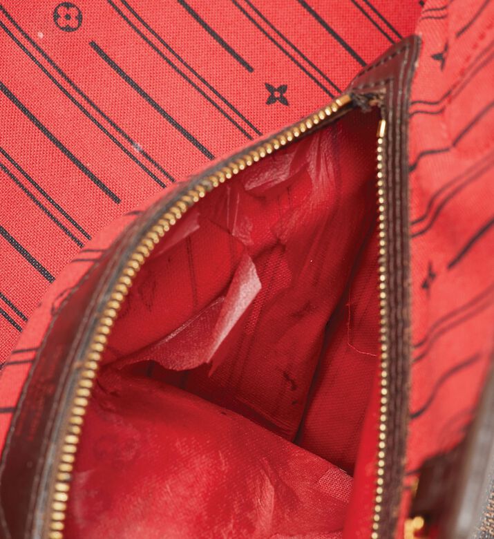 Louis Vuitton Preowned Louis Vuitton Damier Ebene Canvas Neverfull Bag, Packshot View