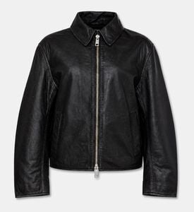 Samsoe Salylo Leather Zip Jacket, Packshot View