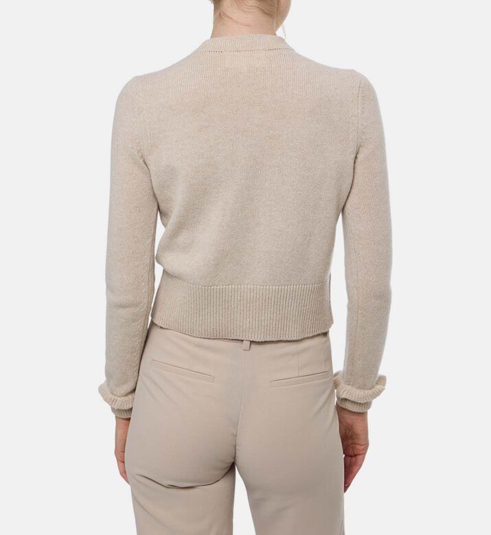 Ba and Sh Buton Closure Ruffle Cuffs Cardigan, Model View