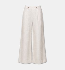 Carter and White Linen Side Button Pants, Beige, Xs, Packshot View