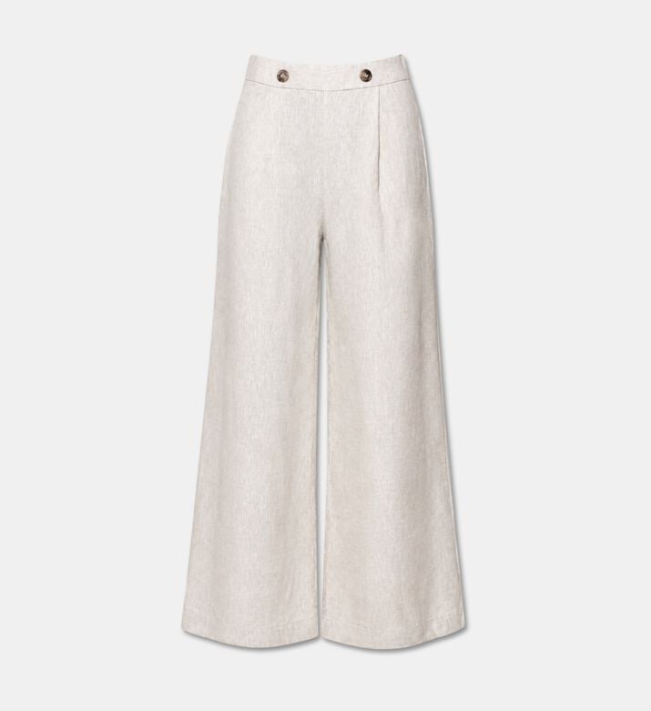 Linen Side Button Pants