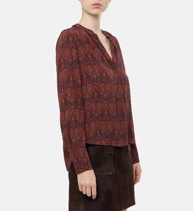 Zadig et Voltaire All-over Print V-neck Shirt, Model View
