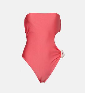 Asymmetric Cut-out One-piece Swimwear