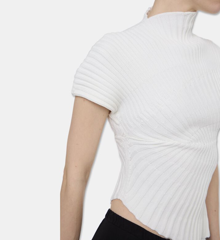 Cult Gaia Annemie Knit Top, Model View