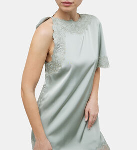 فستان ميل بكتف واحد متوسط الطول