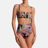 Paisley-print Bandeau Bikini Top