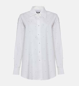 Edward Achour Paris Pearl-embellished Button-down Shirt, Packshot View