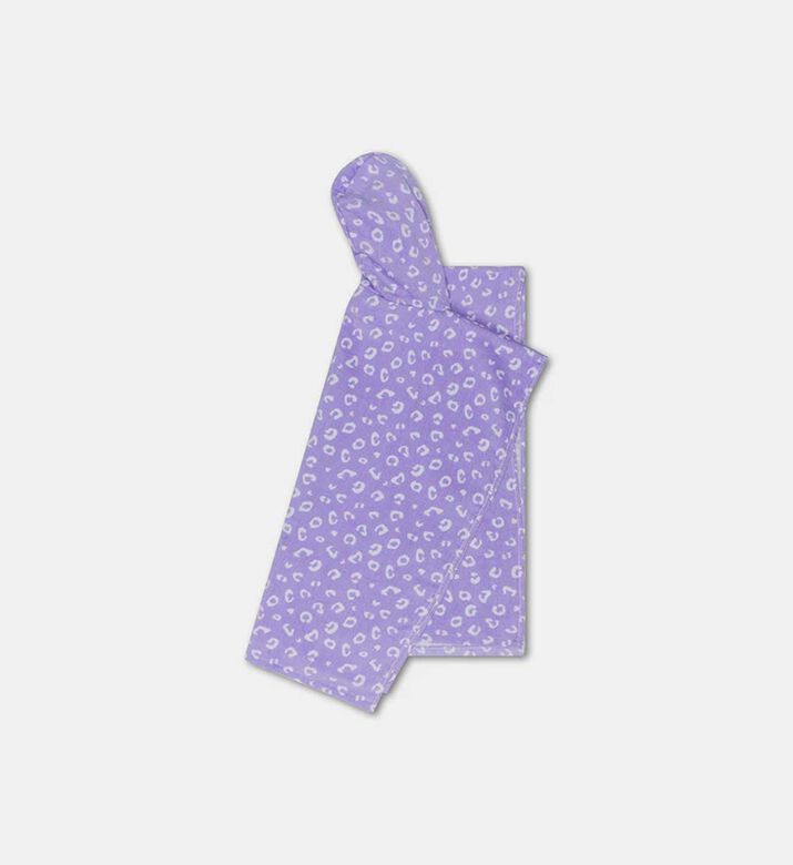Lila Leopard-print Beach Poncho Towel
