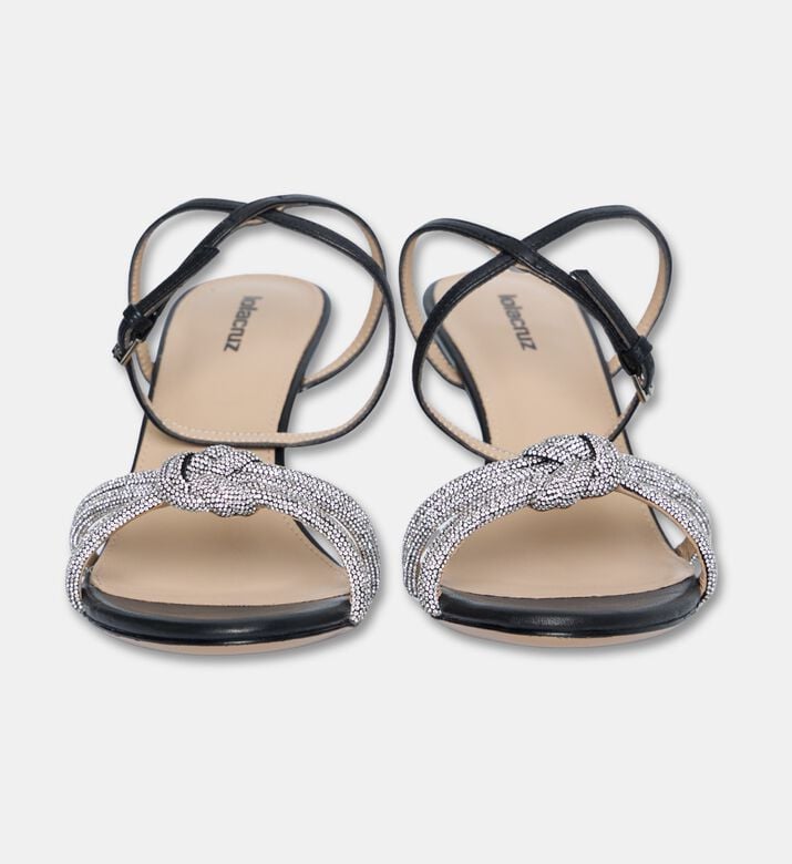 Lola Cruiz Alice Velvet Crystal Strap Sandals, Packshot View