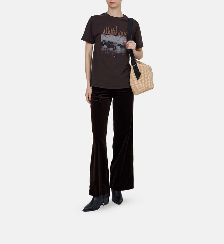 تيشيرت إدوين بياقة دائرية بطباعة غرافيكية