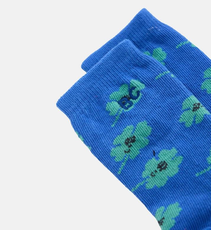 Bobo Choses Logo-detail All-over Clover Pattern Knit Socks, Packshot View Bobo Choses Logo-detail All-over Clover Pattern Knit Socks, Packshot View