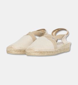 Toni Pons Verdi Vegan Canvas Wedge Espadrille, Off-white, Eu-42, Packshot View