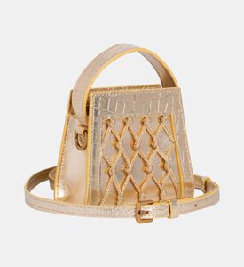 حقيبة صغيرة منقوشة بنقشة جلد التمساح