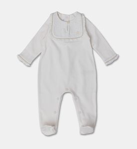 Tartine et Chocolat Ivory Gold Babygrow, Off-white, 18m, Packshot View