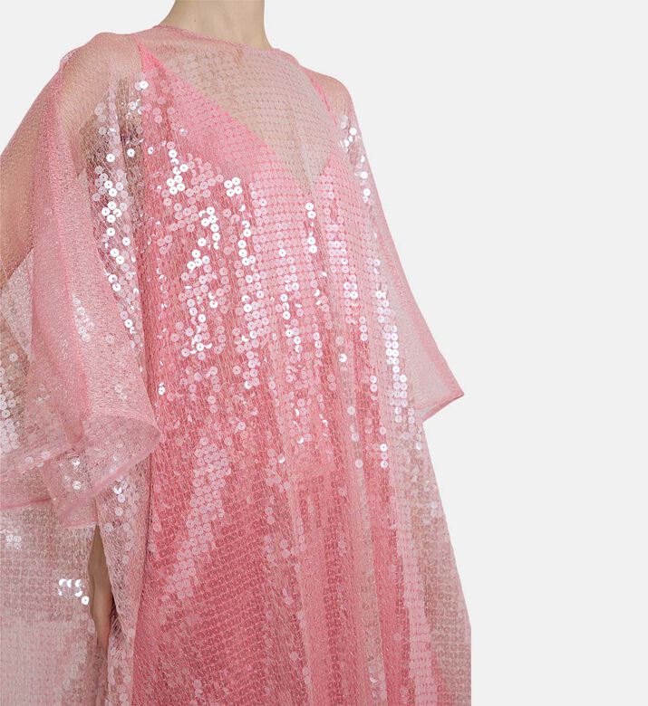 Sequin Long-sleeve Flared Kaftan