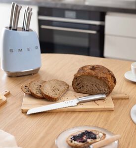 Smeg 6-piece Stainless Steel Knife Block Set, Packshot View
