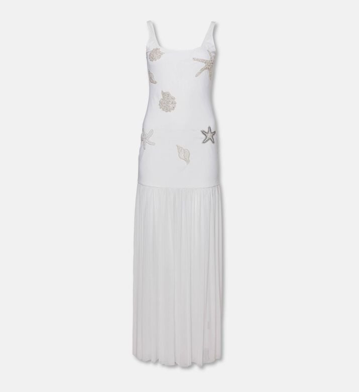 Leslie Amon Shimmering Appliques Column Gown, Packshot View