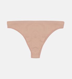 Elasticated Waist Ribbed Thong