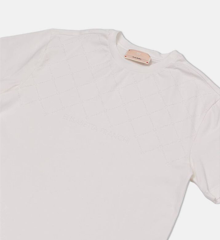 La Mia Bambina Classic Crewneck T-shirt, Ivory, 12.5y, Packshot View