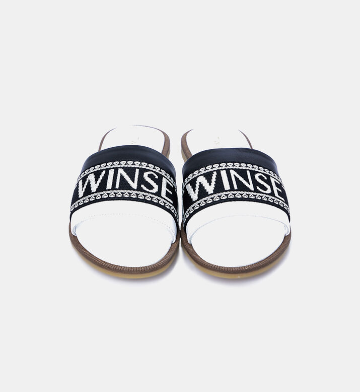 Embroidered-logo Flat Slippers