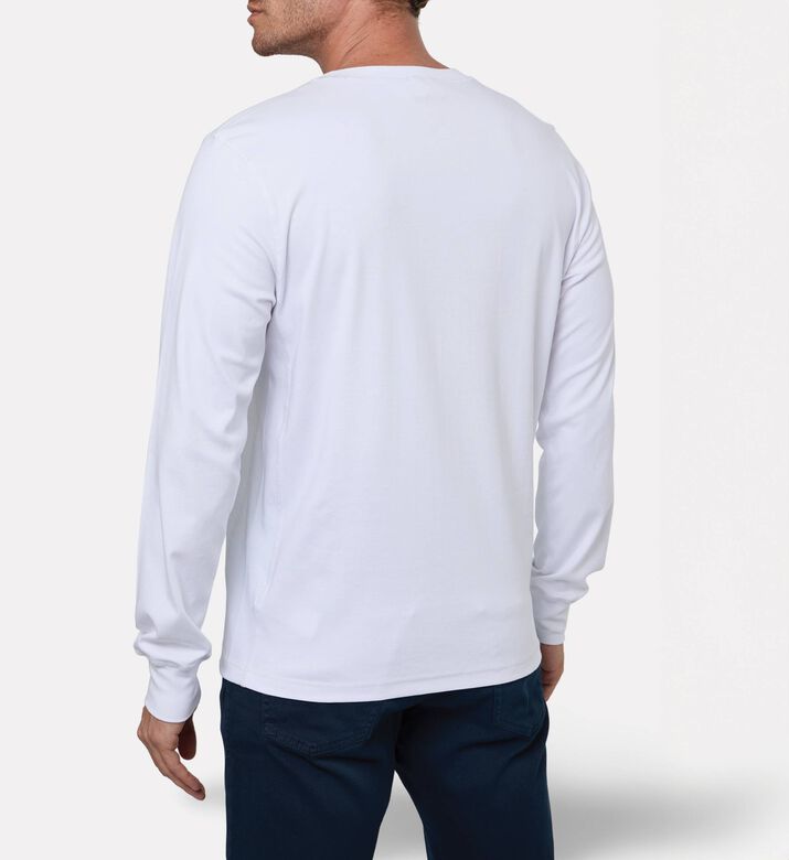 Diesel Tonal Logo-detail V-stitch Top, White, S, Model View