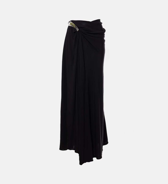 Encased Knotted Buckle Maxi Skirt