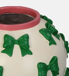 Kersten Bow-detail Round Polyresin Vase, Packshot View