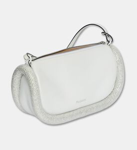 JW Anderson Bumper-15 Leather Crystal Shoulder Bag, White, Packshot View