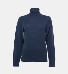 سترة صوفية طويلة الأكمام بياقة عالية