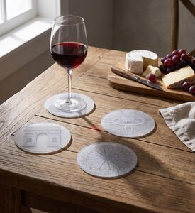 Atelier du Vin Paris Round Coasters 4-piece Set, Model View