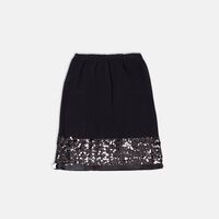 Sequin Hem Logo-print Skirt