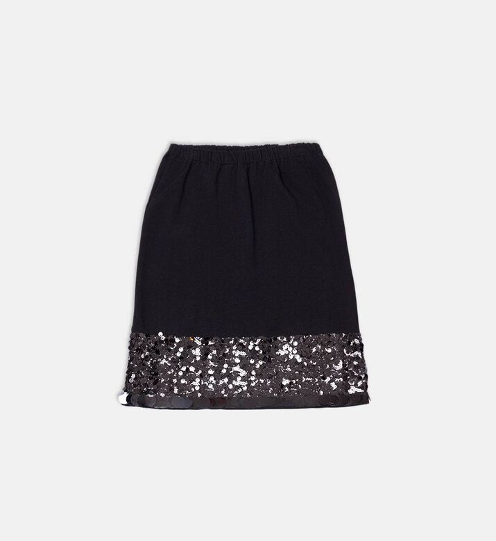 Sequin Hem Logo-print Skirt