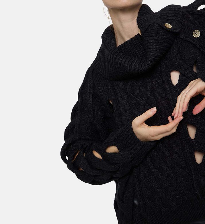 Mes Demoiselles Sweater, Black, M, Model View Mes Demoiselles Sweater, Black, M, Model View