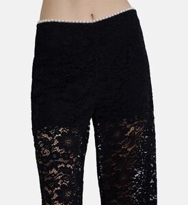 Lace Embroidered Flower Wide-leg Pants