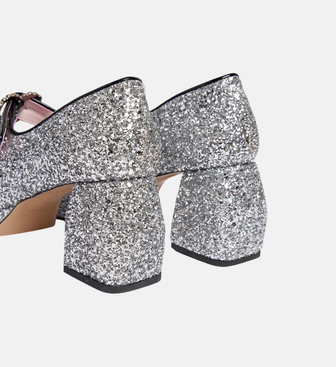 Glitter high 2025 heel shoes