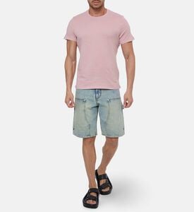 Galeries Lafayette Shishron Organic Cotton T-shirt, Light-pink, L, Model View