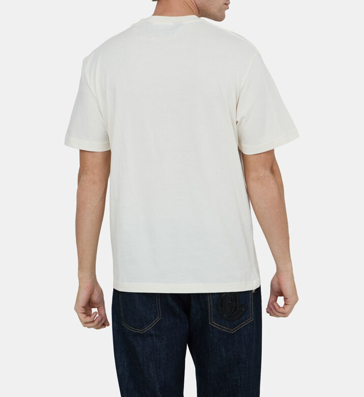 Cotton Silver Logo-print Crewneck T-shirt