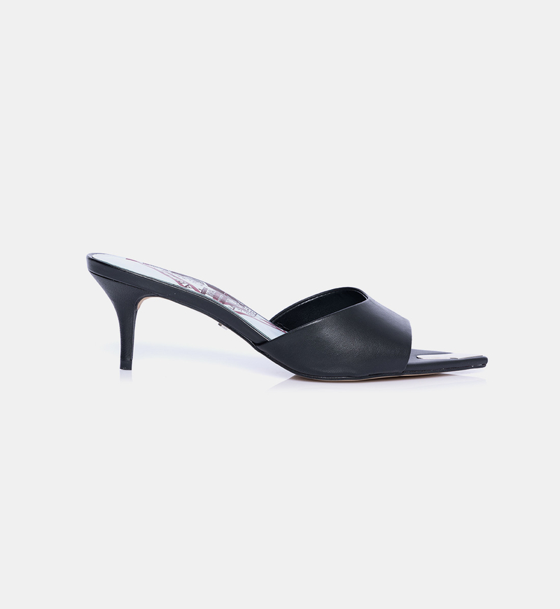 Leather Single Strap Heels