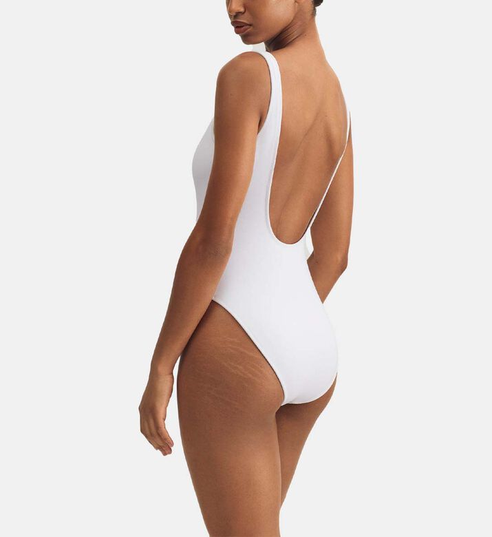 Cloth Polo Bear Scoop-neck One-piece Swimsuit