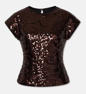 Ganni Velvet Sequin Top, Packshot View